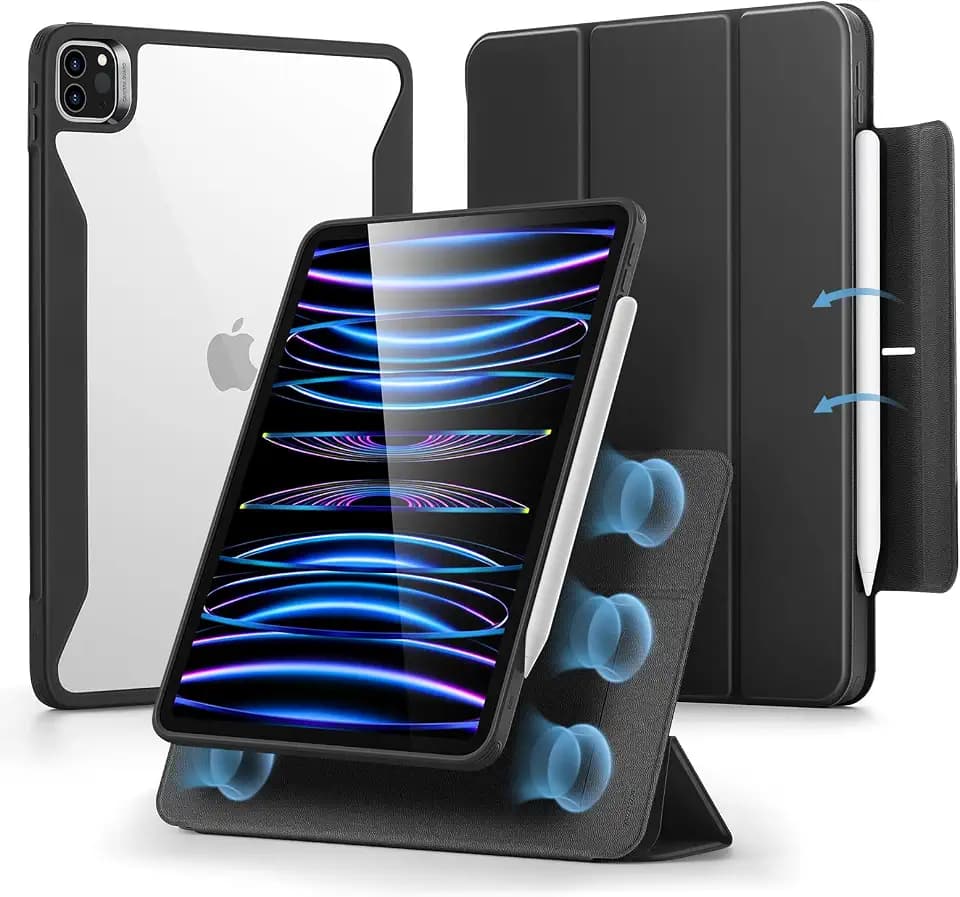 ESR für iPad Pro 11 Hülle (2022/2021/2020/2018), Rebound 360 Serie, Schwarz