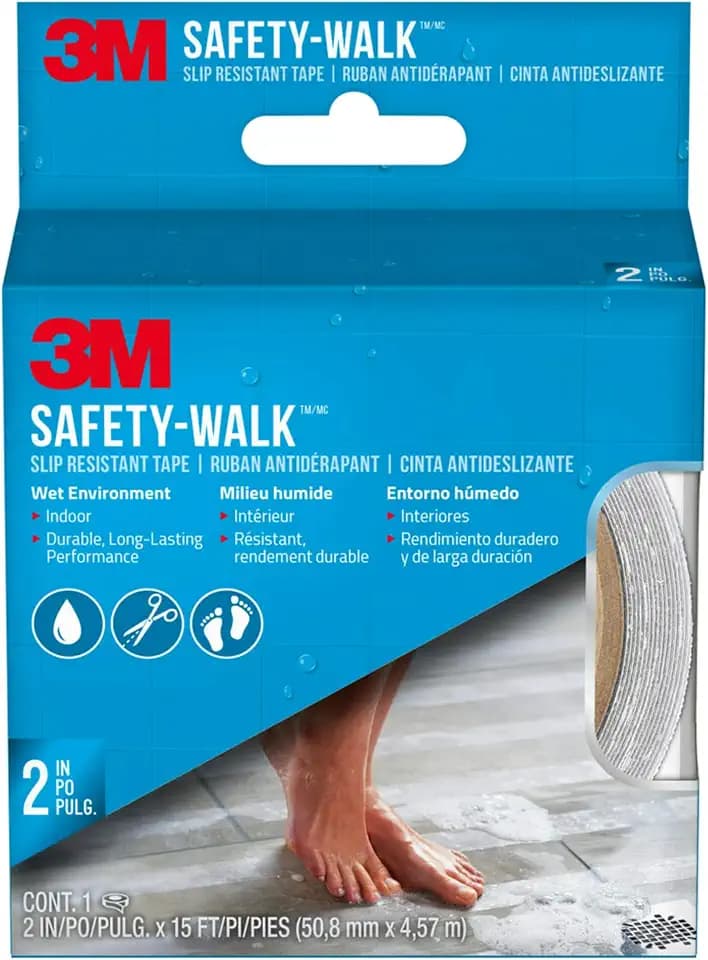 3M Safety-Walk Tub and Shower Slip-Resistant Tape, Clear, 2 in x 15 ft