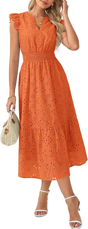 GRACE KARIN Womens Summer Maxi Eyelet Boho Beach Dresses 2026