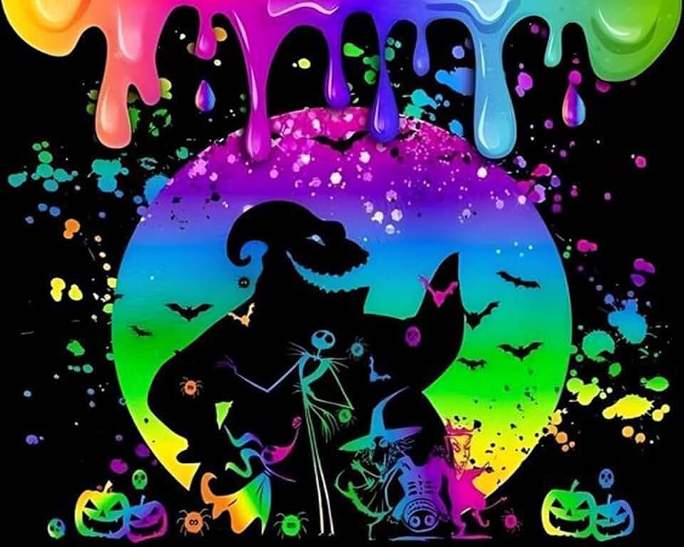 OUJIAKITS DIY 5D Diamond Art Painting Kits Christmas Cartoon2 14X20 Inch for Adults,Round Full Drill Crystal Rhinestone Embroidery for Home Wall Decoration