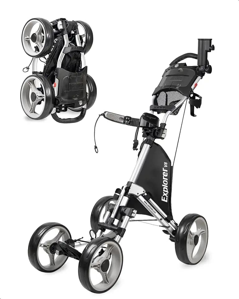 CaddytekCaddyTek Superlite 4 Wheel Golf Push Cart, Explorer Version 8 -