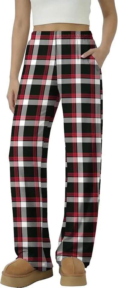 Ekouaer Pajama Pants Women 2026 Soft Sleep Pants Lounge Wide Leg Pj Bottoms