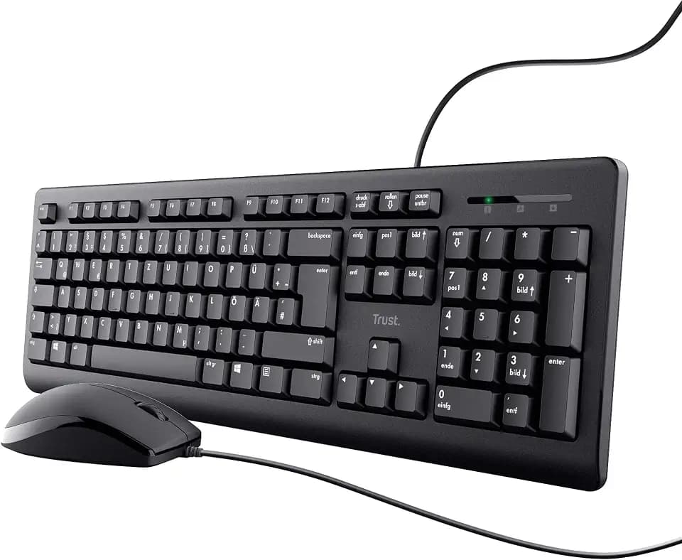 Trust Taro Kabelgebundenes Tastatur und Maus Set, Deutsches Layout QWERTZ