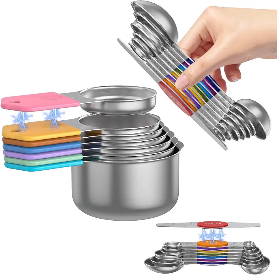 Magnetic Measuring Cups and Spoons Set