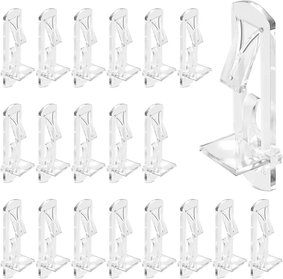20Pcs Plastic Locking Shelf Pins, 5mm Locking Shelf Support Peg