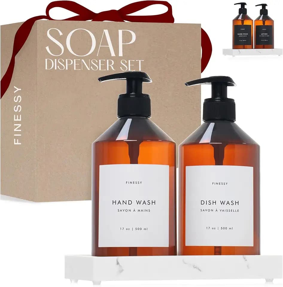 FINESSY 500ml Hand and Dish Soap Dispenser for Kitchen & Bathroom