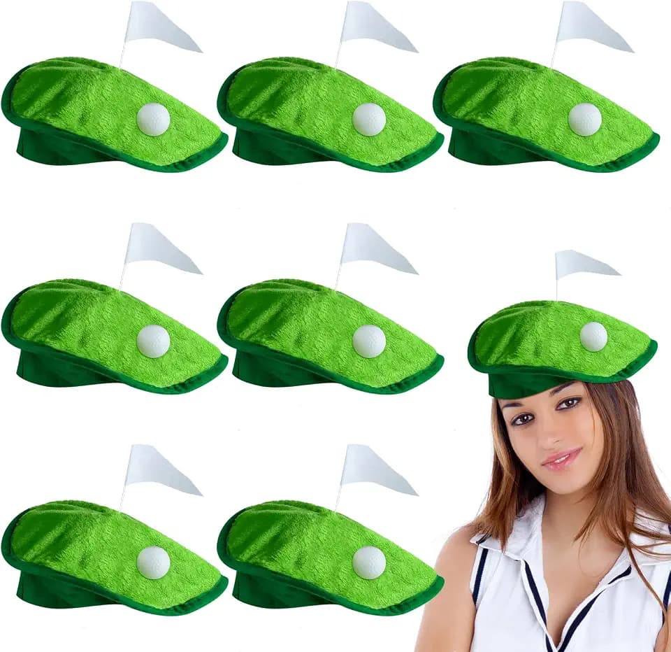 Berlune Funny Golfer Beret Hat with Ball Flag