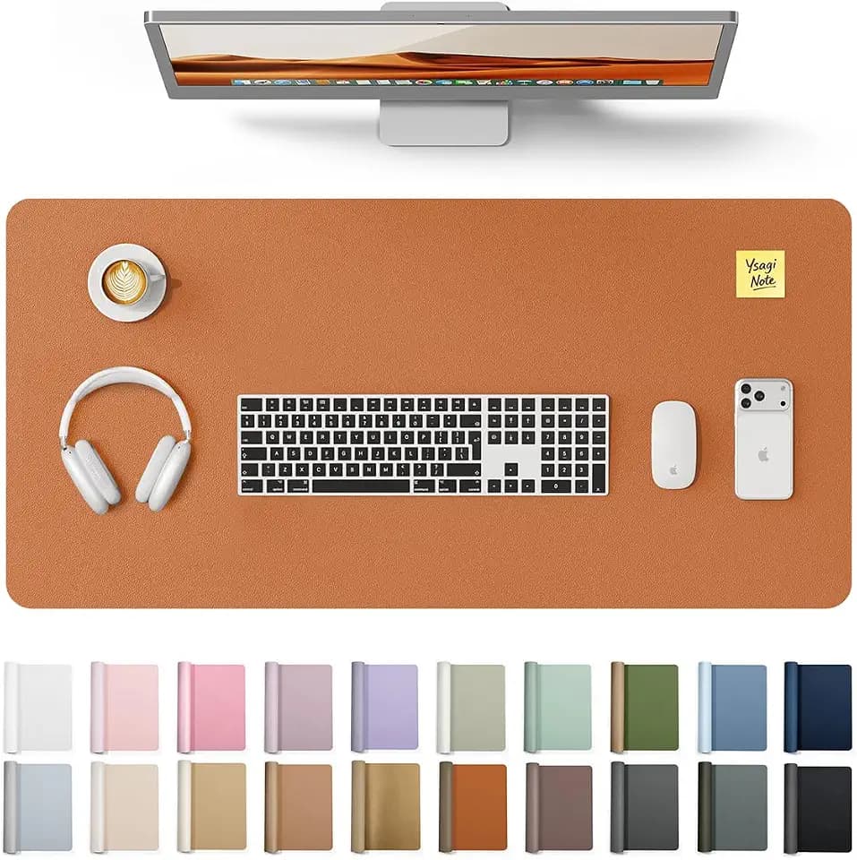 YSAGi Desk Protector&Blotter, Non-Slip Waterproof Leather Mouse Pad