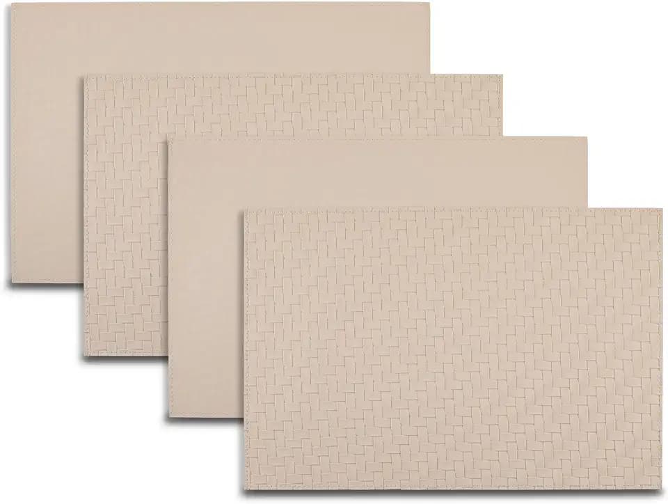 Placemats Set of 4 12" x 18" Heat-Resistant Table Mats for Dining Table Set for 4 Kitchen & Dining Room Decor Farmhouse, Boho, & Modern Style Easy to Clean, Durable & Stylish Table Decor