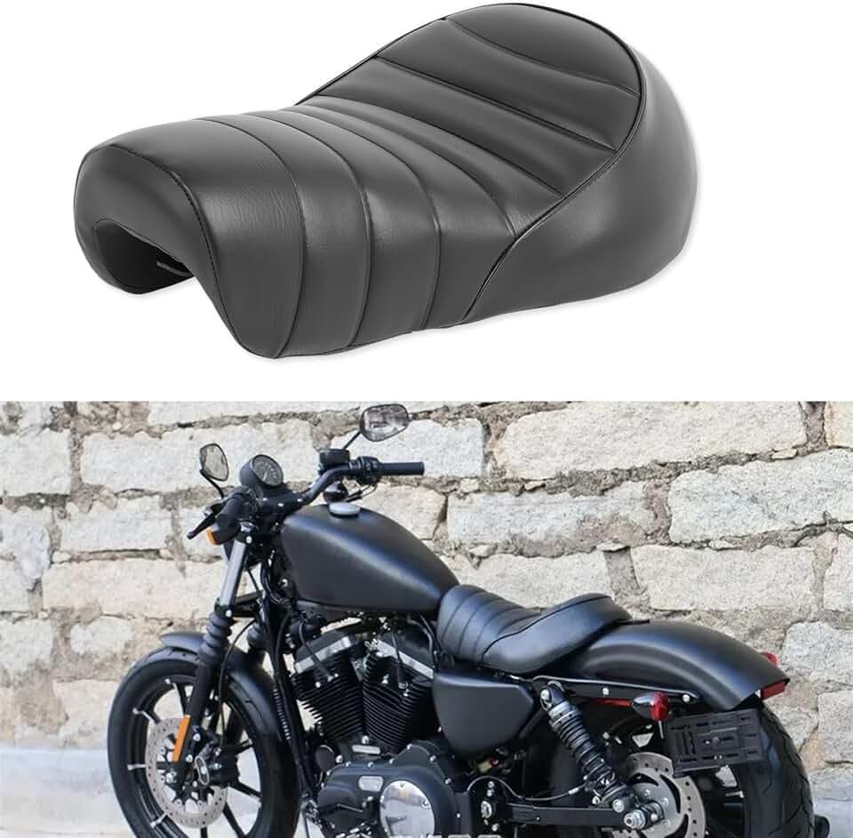 DREAMIZER Motorrad Beifahrersitz Sitzbank Kompatibel mit Harley 2016-2022 Sportster Iron 883 XL883N Modelle (Fahrersitz)