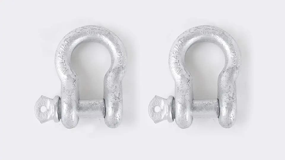 Size 3/4" Anchor Shackle, Carbon Steel Body Material, Alloy Steel Pin Material, 2 PK.