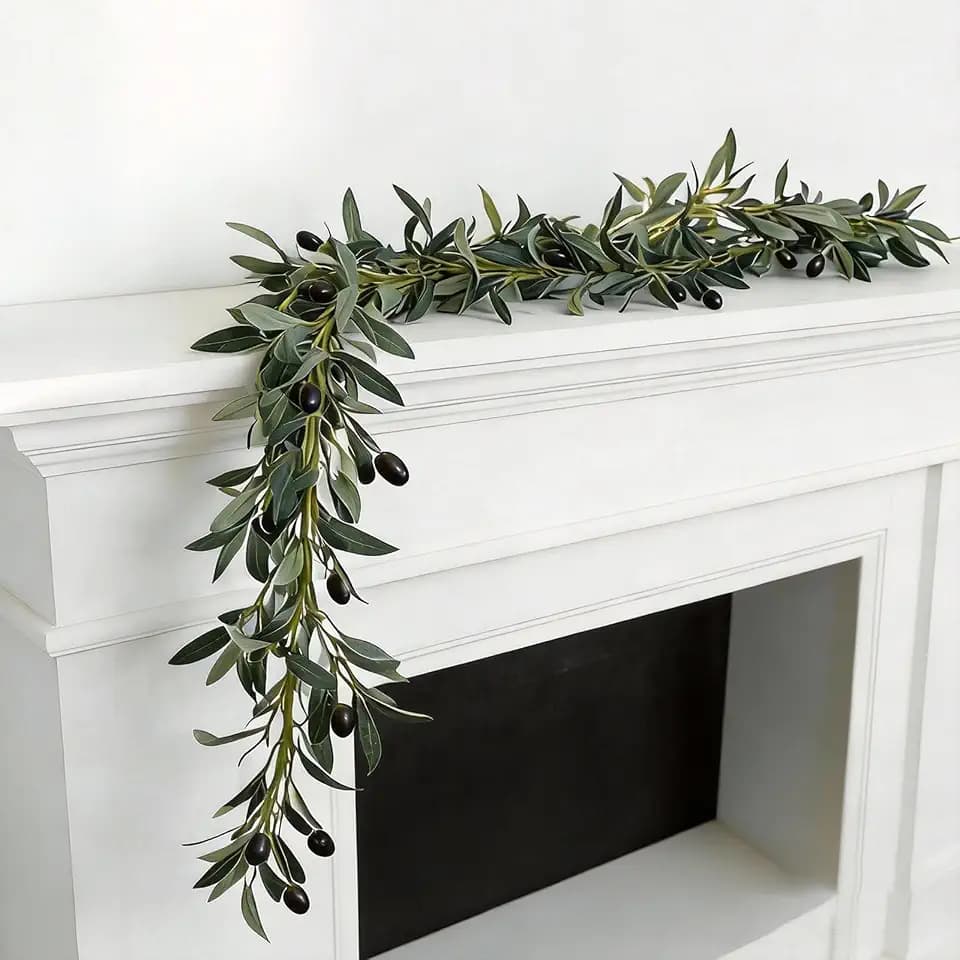 3 Pcs Artificial Leaf Vine, 18 Ft Garland Olive Green Vine