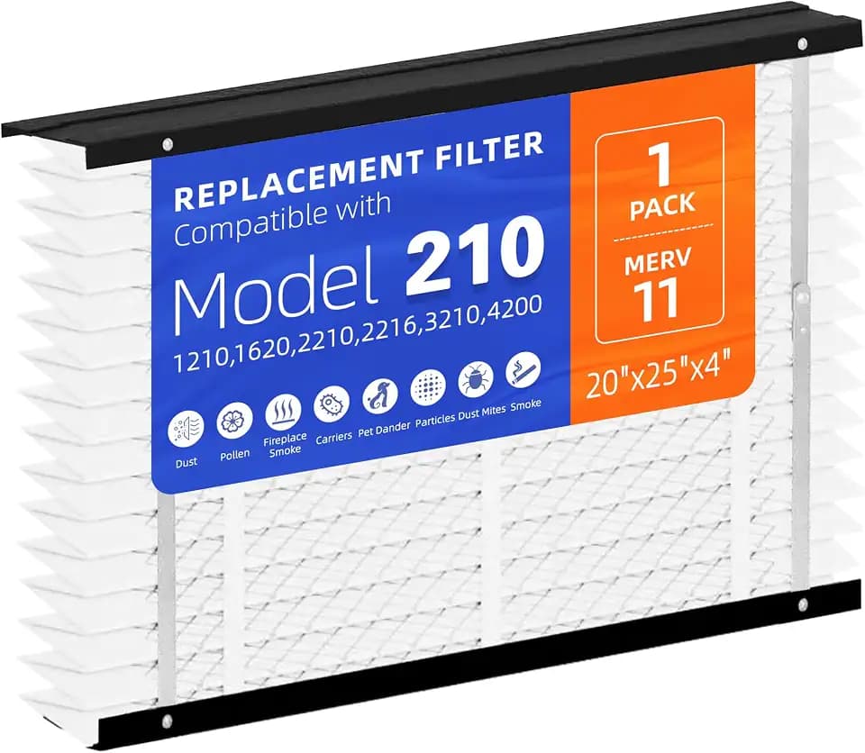 1 Pack 210 Replacement Filter,MERV 11,Compatible with AprilAire 210 Whole House Air Purifiers Models,1210,1620,2210,2216,3210,4200,HVAC Furnace Filter Replacement,20x25x4 Air Filter