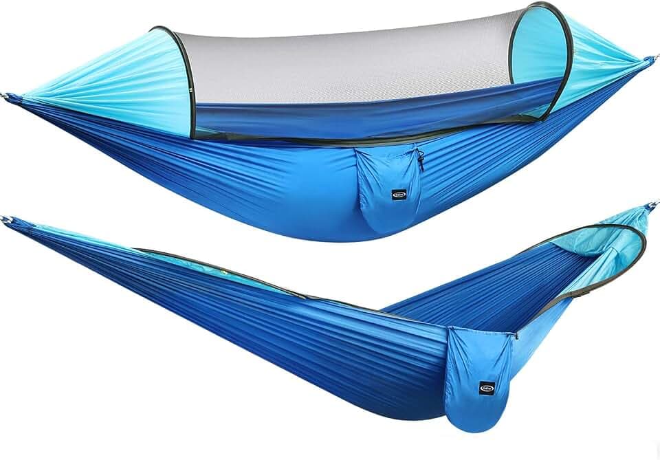G4Free Large Camping Hammock for Outside with Mosquito Net 2 People Hammock