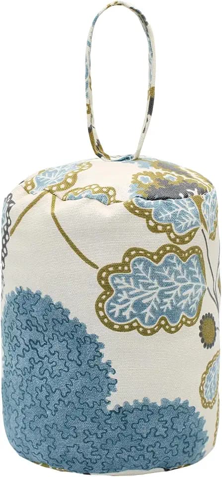 Decorative Weighted Door Stopper, Cylinder Fabric Door Stop with Handle, Heavy Duty Door Floor Stop Wall Protectors for Home Office Bedroom Living Room