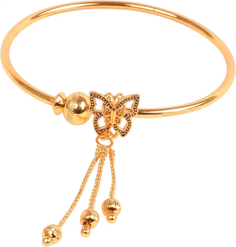 Touchstone Indian Bollywood Fresh Fashion Handcrafted Free Size Designer Jewelry Bracelet in Gold Tone for Women and Men.