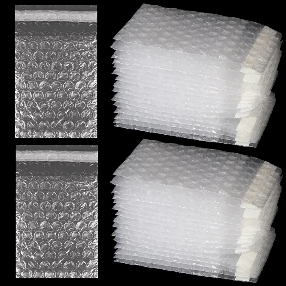 300 Pcs Clear Self Sealing Bubble Cushion Wrap Bags 3.15" X 4" Double Wall Bubble Pouch Bag, Plastic Shockproof Protective Packing Bags for Moving Shipping Packaging Small Business