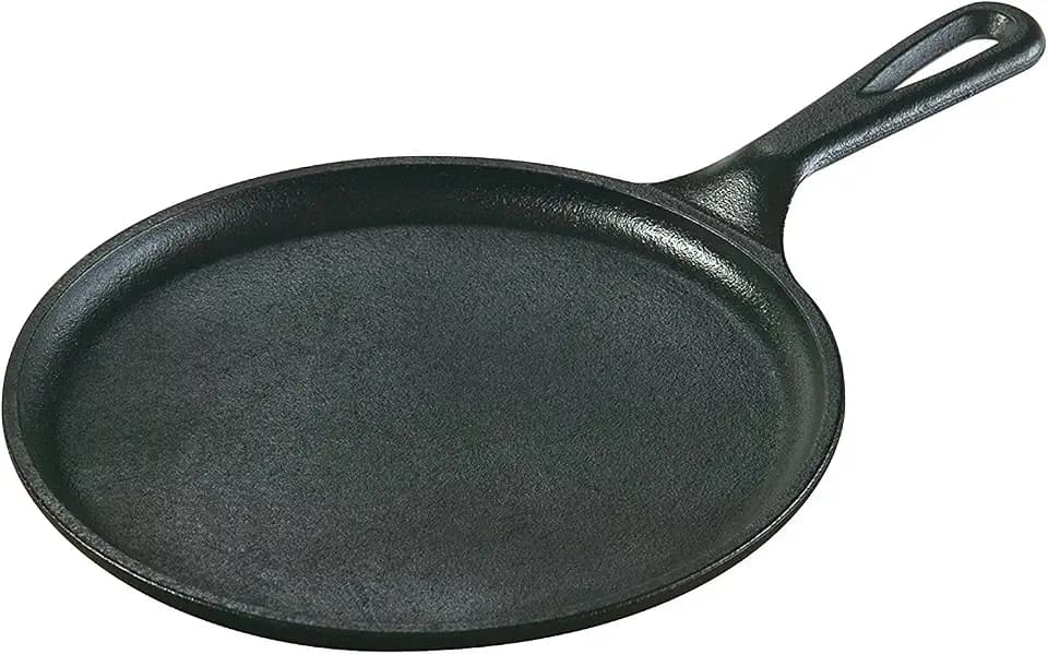 Lodge Pre-Seasoned Cast Iron Round Griddle, 8 Inches