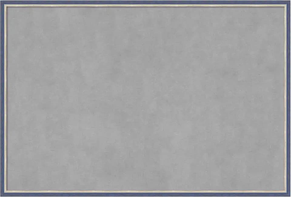 Amanti Art Blue Framed Magnetic Board, 37x25, Modern Office Decor