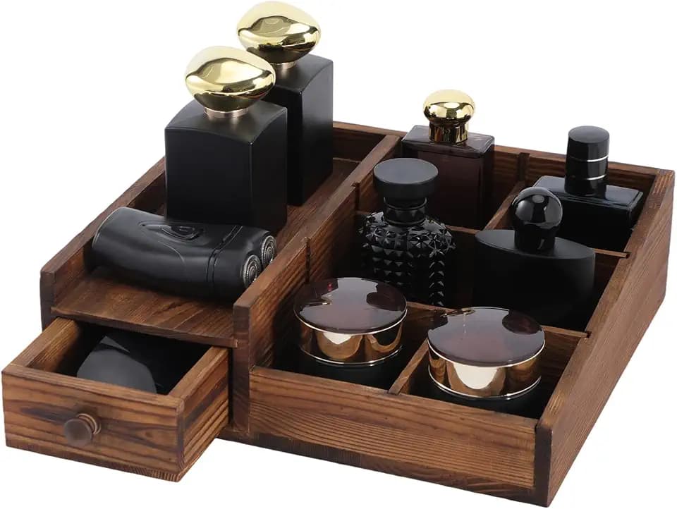 Bathroom Counter Organizer, Cologne Organizer for Men, Desk Storage