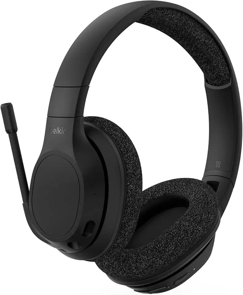 Belkin Soundform Adapt Over Ear Kopfhörer kabellos mit Mikrofon – Schwarz