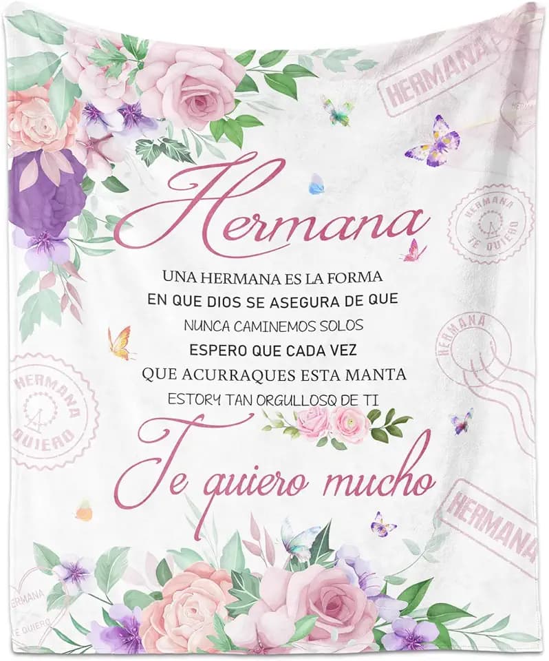 Hermana Sister Gifts Blanket 60"X50", Regalos para Hermana