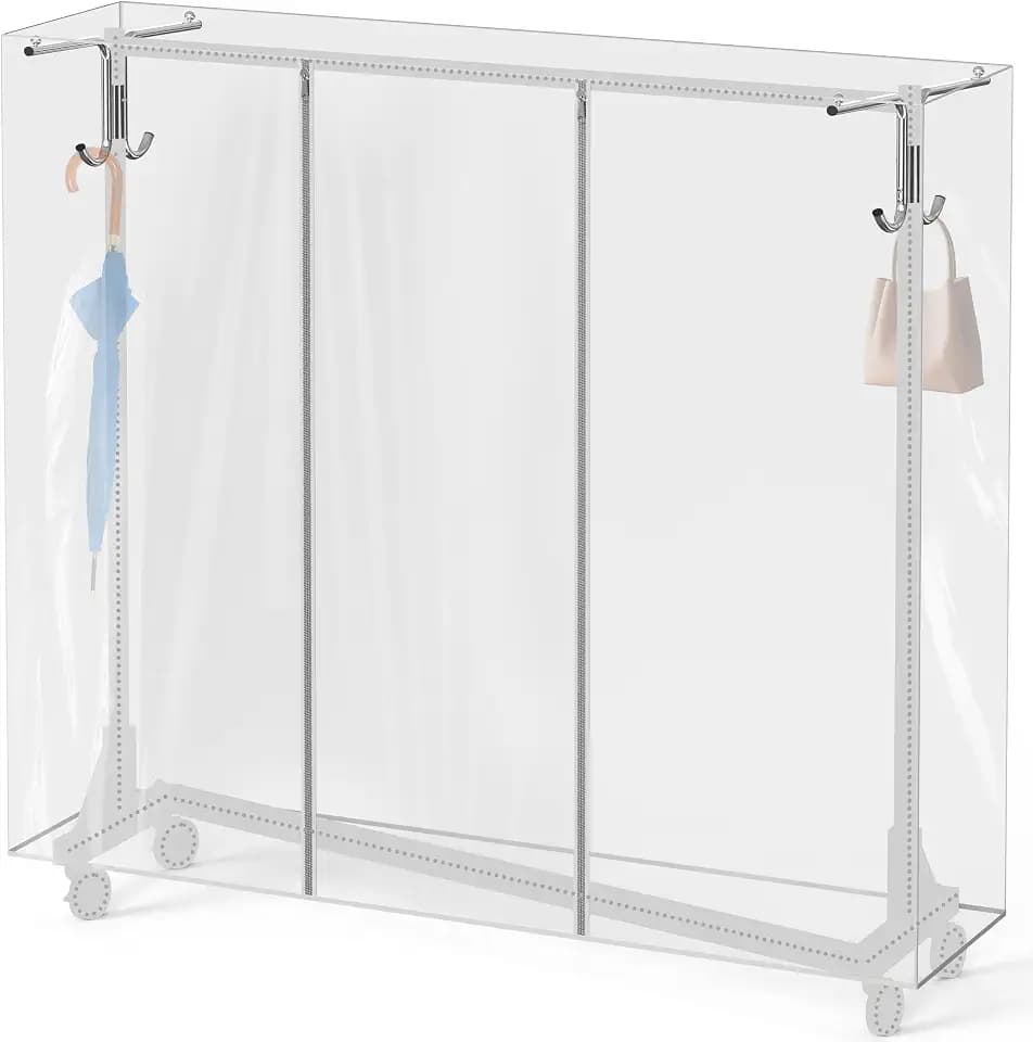 Simple Houseware Cover and Tube Bracket (Z-Base Garment Rack NOT Included)