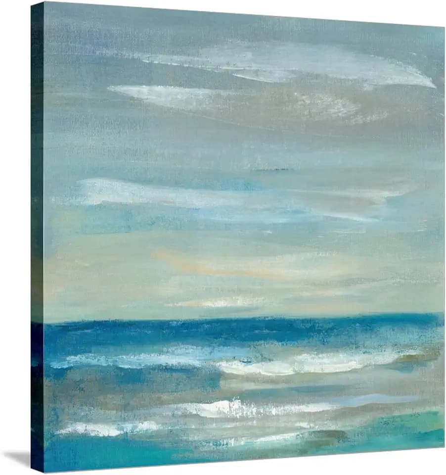 ART.COM Stretched Canvas Print Early Morning Waves II by Silvia Vassileva, 30" x 30"