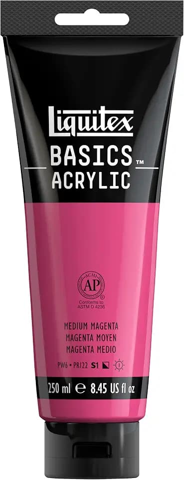 Liquitex BASICS Acrylic Paint, 8.5-oz Tube, Medium Magenta