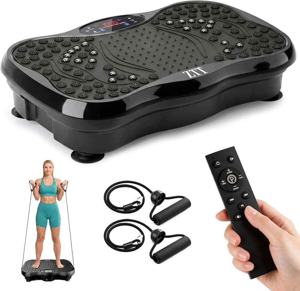 ZTT Vibration Plate Exercise Machine for Lymphatic Drainage, 450lbs