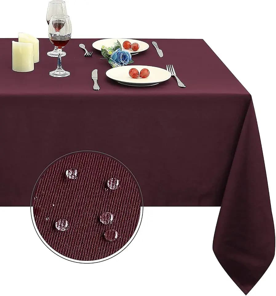 Obstal 210GSM Square Burgundy Tablecloth, 54 x 54 Inch