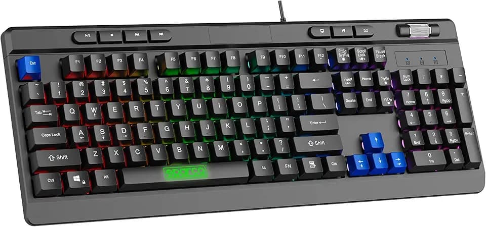 Sparco STEALH Gaming-Tastatur mit Calbe, schwarz, spanisch