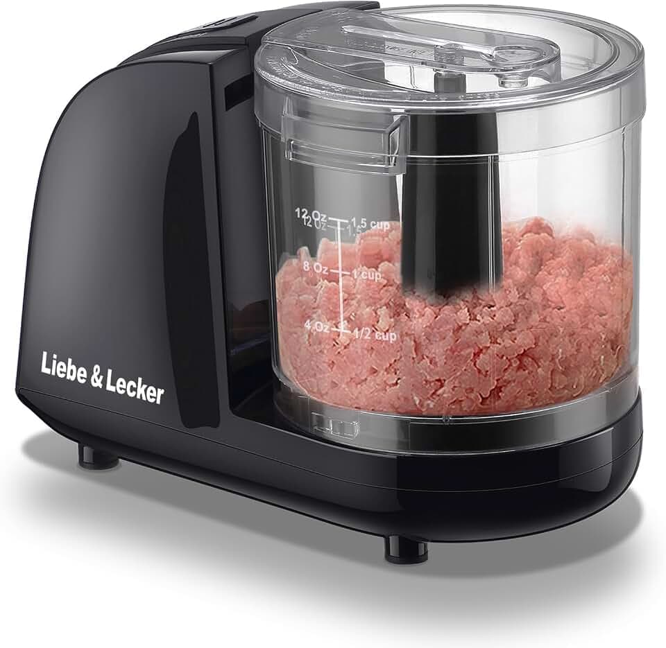 Liebe&Lecker Mini Food Processor 1.5 Cup Electric Food Chopper
