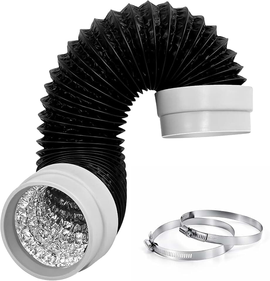 4'' 3.3Feet Dryer Vent Hose, Heavy Duty Flexible Dryer Exhaust Duct Tube