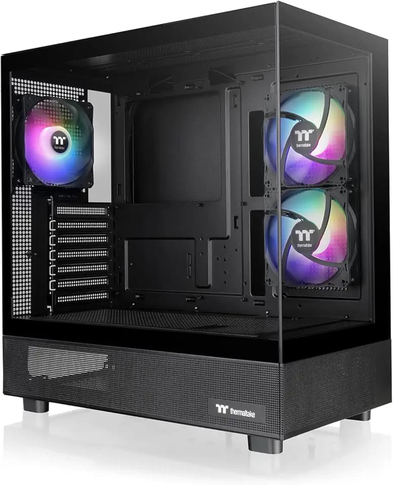 Thermaltake View 270 TG ARGB Plus | Mid‑Tower PC‑Gehäuse mit Tempered Glass & ARGB‑Lüftern | ATX‑Kompatibel | (Schwarz)