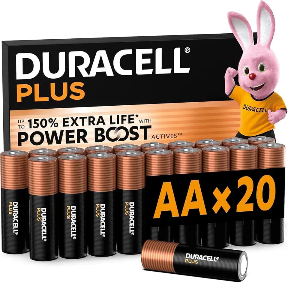 DURACELL Plus AA Alkaline-Batterien (20 Stück) 1.5V, LR06