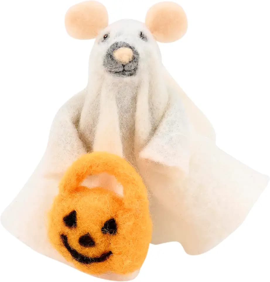 Primitives by Kathy Collectible Critter - Ghost Mouse, Coordinate with Our Other Collectible Critters/Figurines for a Delightful/Seasonal Display