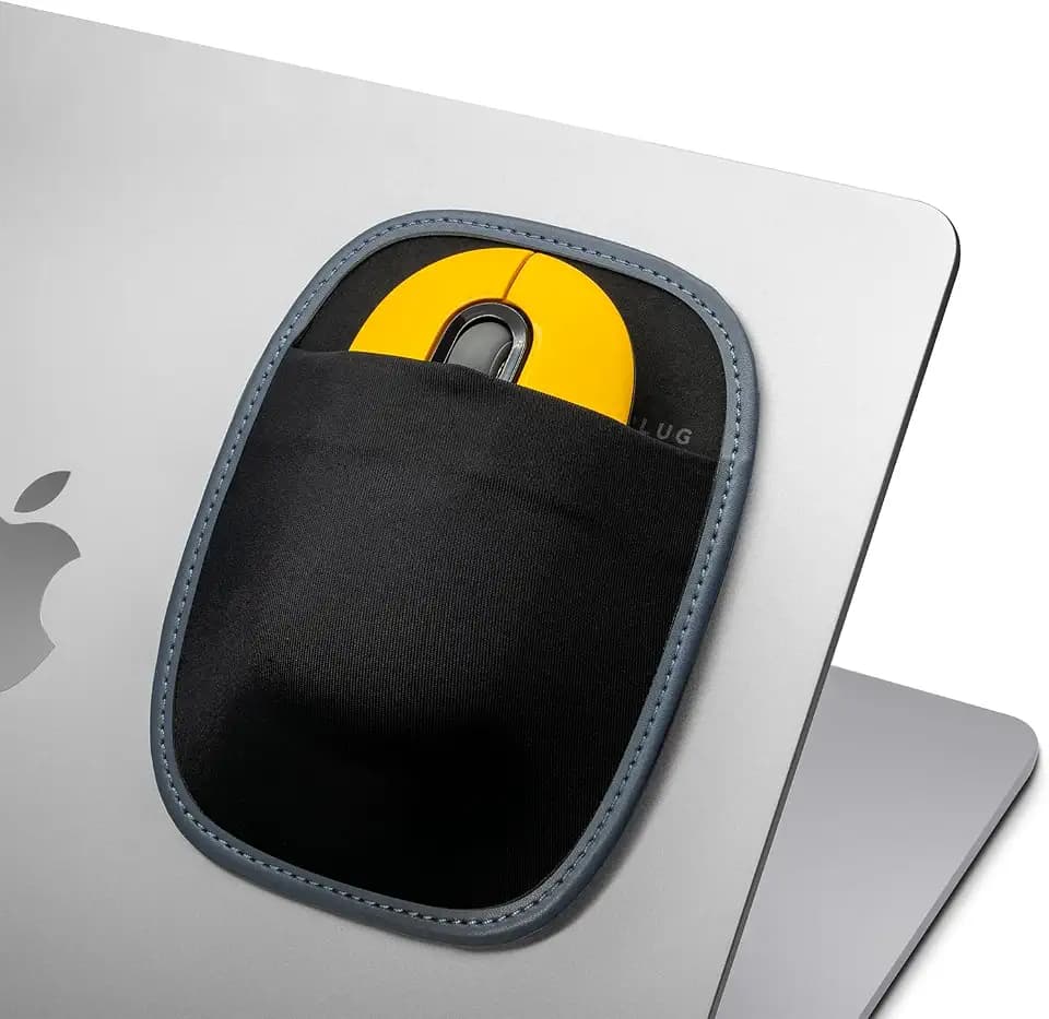 Stick-On Mouse Holder for Laptop, 3M Adhesive Elastic Pouch