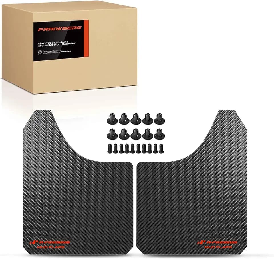 Frankberg 2x Universal Auto Schmutzfänger Spritzschutz Vorne Hinten | Schneidbar, Schwarz 390 * 298mm; Kompatibel mit P.a.s.s.a.t Variant 3G5, P.a.s.s.a.t Variant 3C5, P.a.s.s.a.t Variant 365
