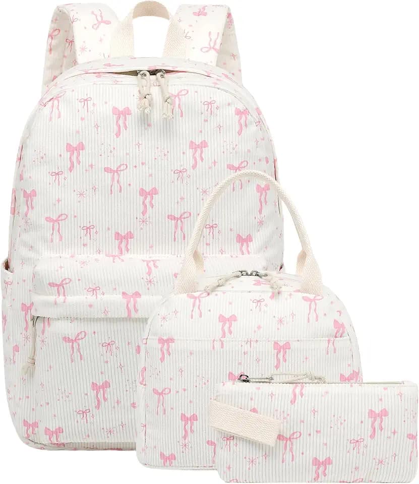 BTOOP School Backpacks for Teen Girls Bookbags Lightweight Kids Backpack School Bags Set with Lunch Box Pencil Case
