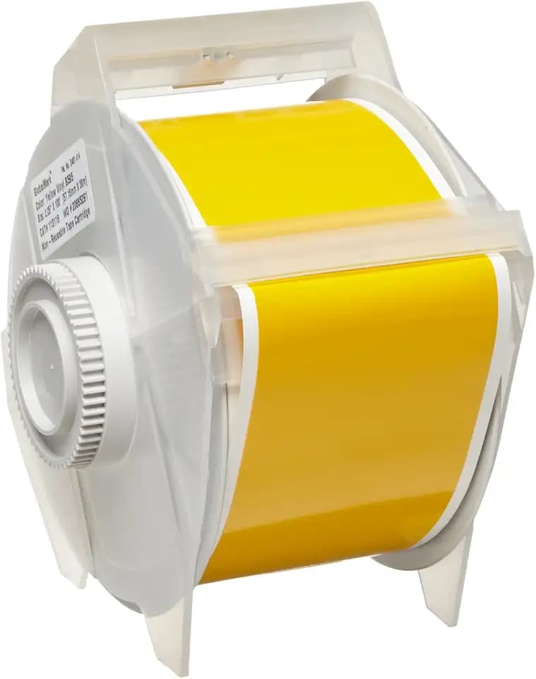 Brady 113116 GlobalMark 100' Length x 2.25" Width, B-595 Vinyl, Yellow Indoor/Outdoor Tape