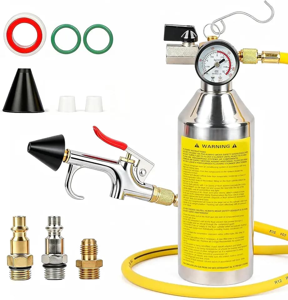 MRCARTOOL AC Flush Kit, Auto-Klimaanlagensystem Flush Kanister Kit