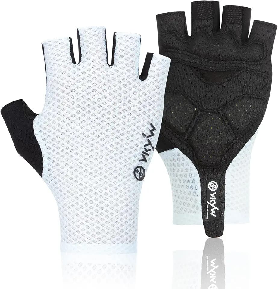 YKYWBIKE Cycling Gloves-Breathable Bike Gloves,Half Finger Padded Sport Gloves,Anti-Slip Biking Gloves,Shock-Absorbing MTB Bicycle Gloves for Men Women