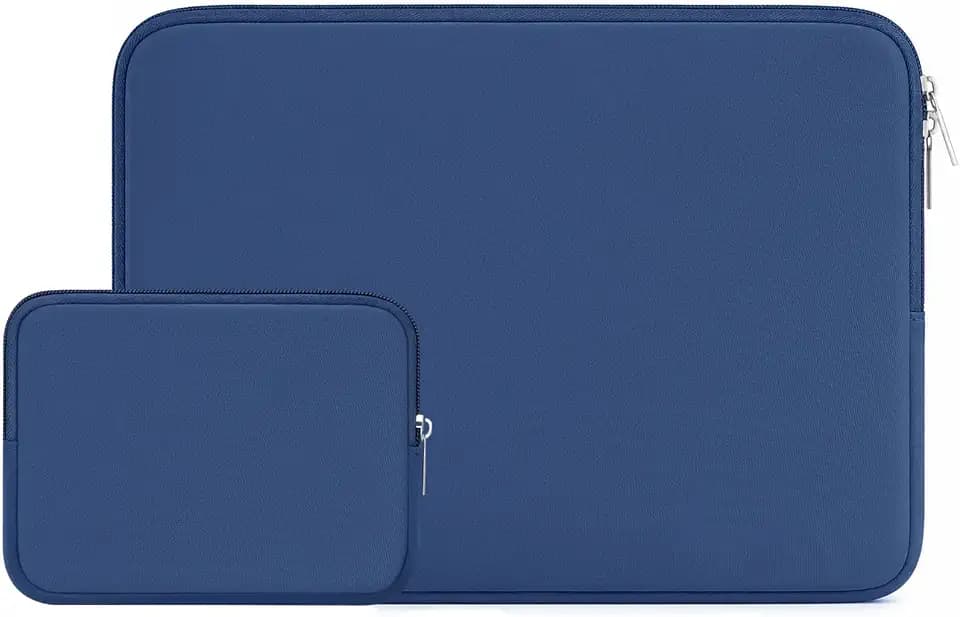 RAINYEAR 14 Zoll Laptop-Hülle mit Zubehörtasche, Marineblau