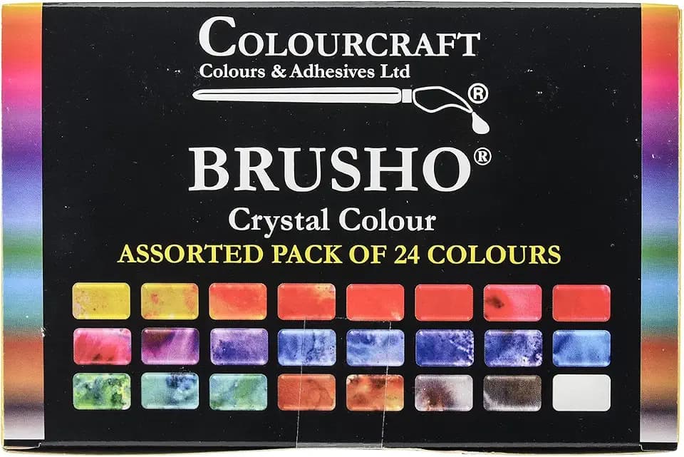 Brusho by Colourcraft Brusho Crystal Set 24 Color Colour (BRU85001)
