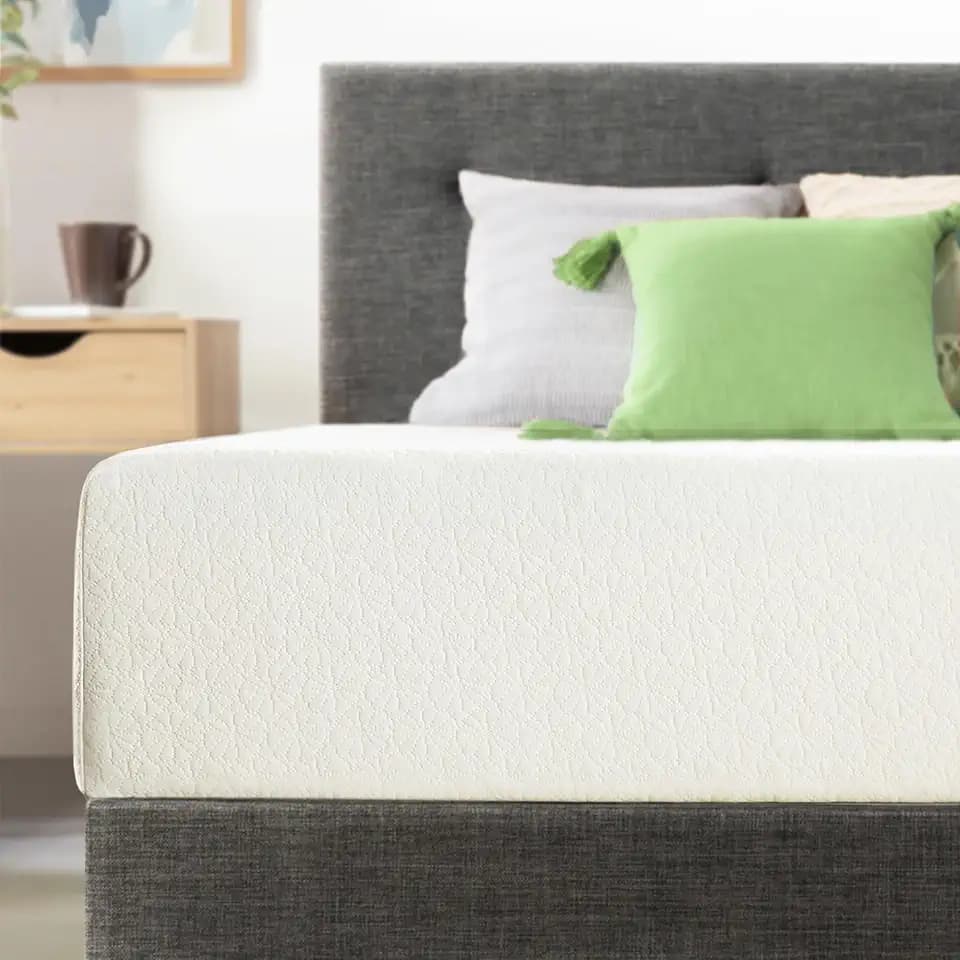 Best Price Mattress 10 inch Twin Mattress XL Long, Bed-In-A-Box, Green Tea Memory Foam,White