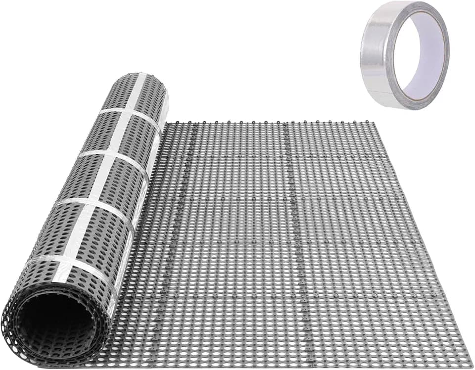 Interlocking Mattress Underlay 83" L x 59" with Aluminum Tape RV Under Mattress Modular Under Mattress Pad for RV Boat Camper Creating The Bed Air Dry and Flow(Queen)