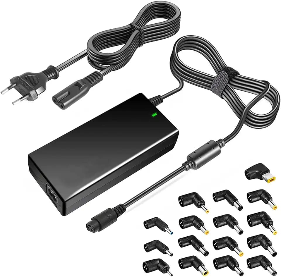 90W Laptop Netzteil 15V 16V 18V 19V 20V Stromversorgung mit 15 DC Steckern.
