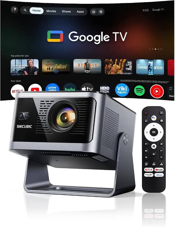 Mini Beamer mit Google TV, Native Full HD 1080P Smart Projektor 650 ANSI