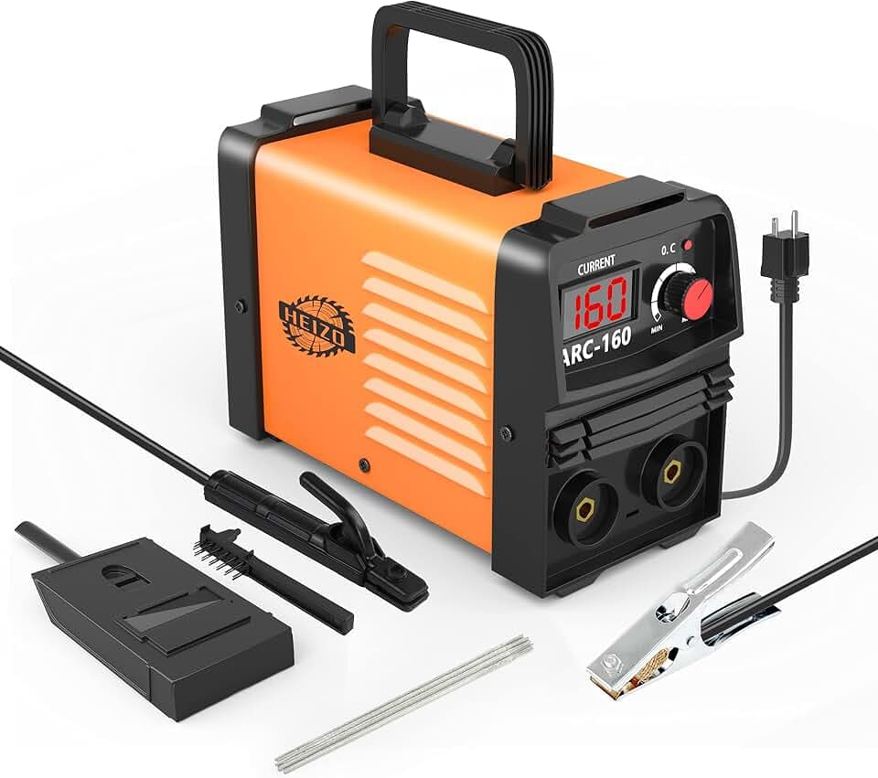 Mini Stick Welder Machine 110V, 160A ARC Portable MMA Welding Machine, IGBT Inverter Welder Digital Display with Hot Start Arc Force Anti-Stick